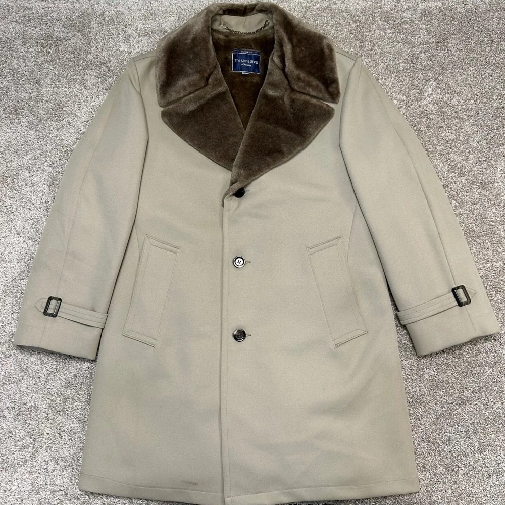 Vintage JCPenny Bunker Ramo Borg Coat Men Size 40 Reg‎ Lined The Men's Shop